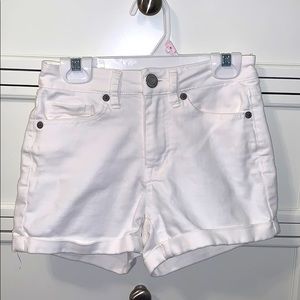 aeropostale high waisted stretchy white shorts